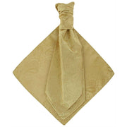 Michelsons of London Tonal Paisley Cravat and Pocket Square Set - Gold