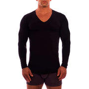 Obviously Essence Deep V-Neck Long Sleeve Undershirt - Black