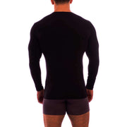 Obviously Essence Deep V-Neck Long Sleeve Undershirt - Black