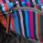 Roka Bantry B Small Sustainable Canvas Striped Backpack - Multi-colour