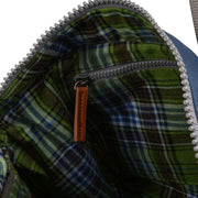 Roka Canfield B Medium Sustainable Canvas Flannel Backpack - Pacific Blue